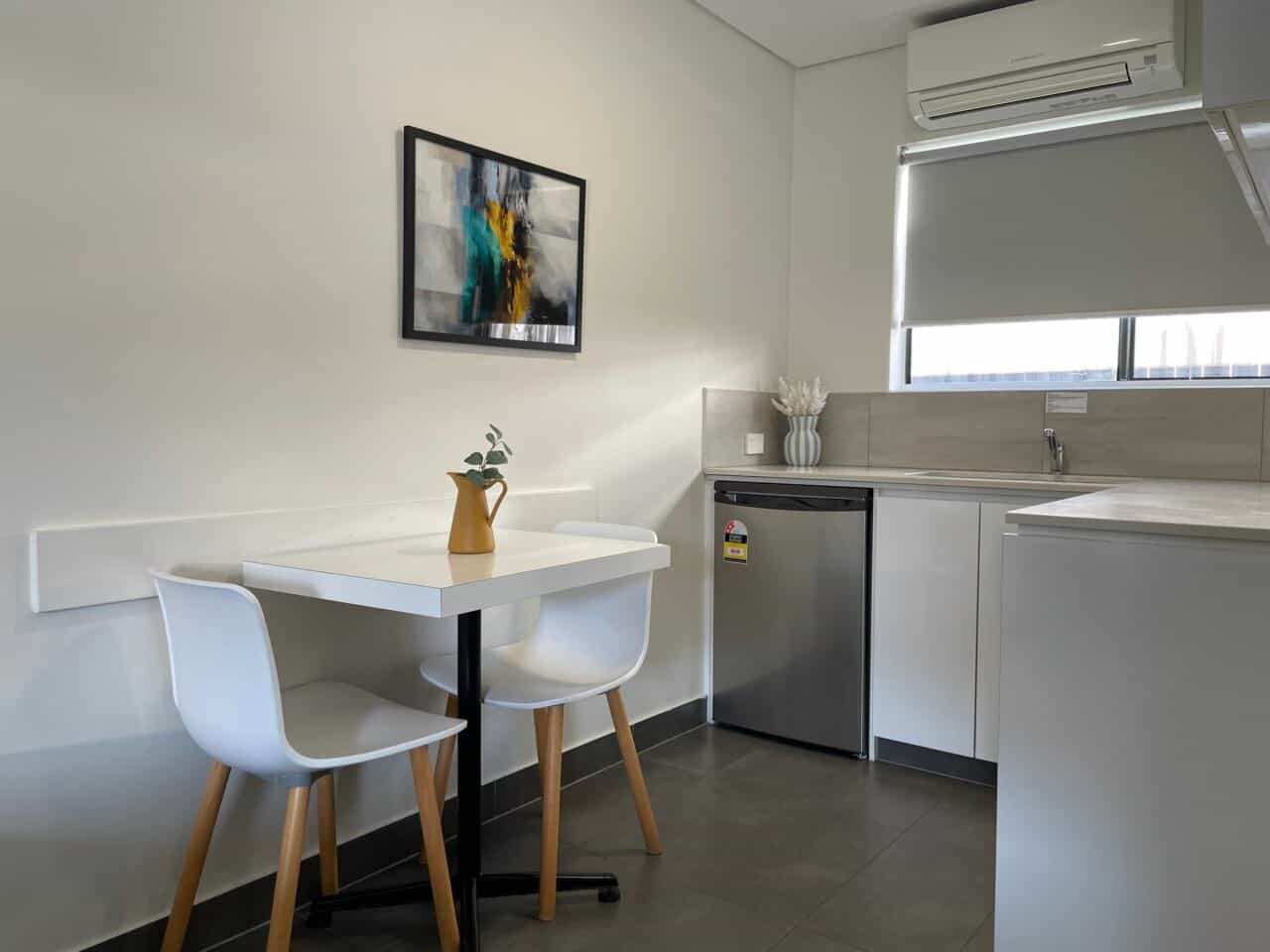 Kitchenette at Coastal Motel