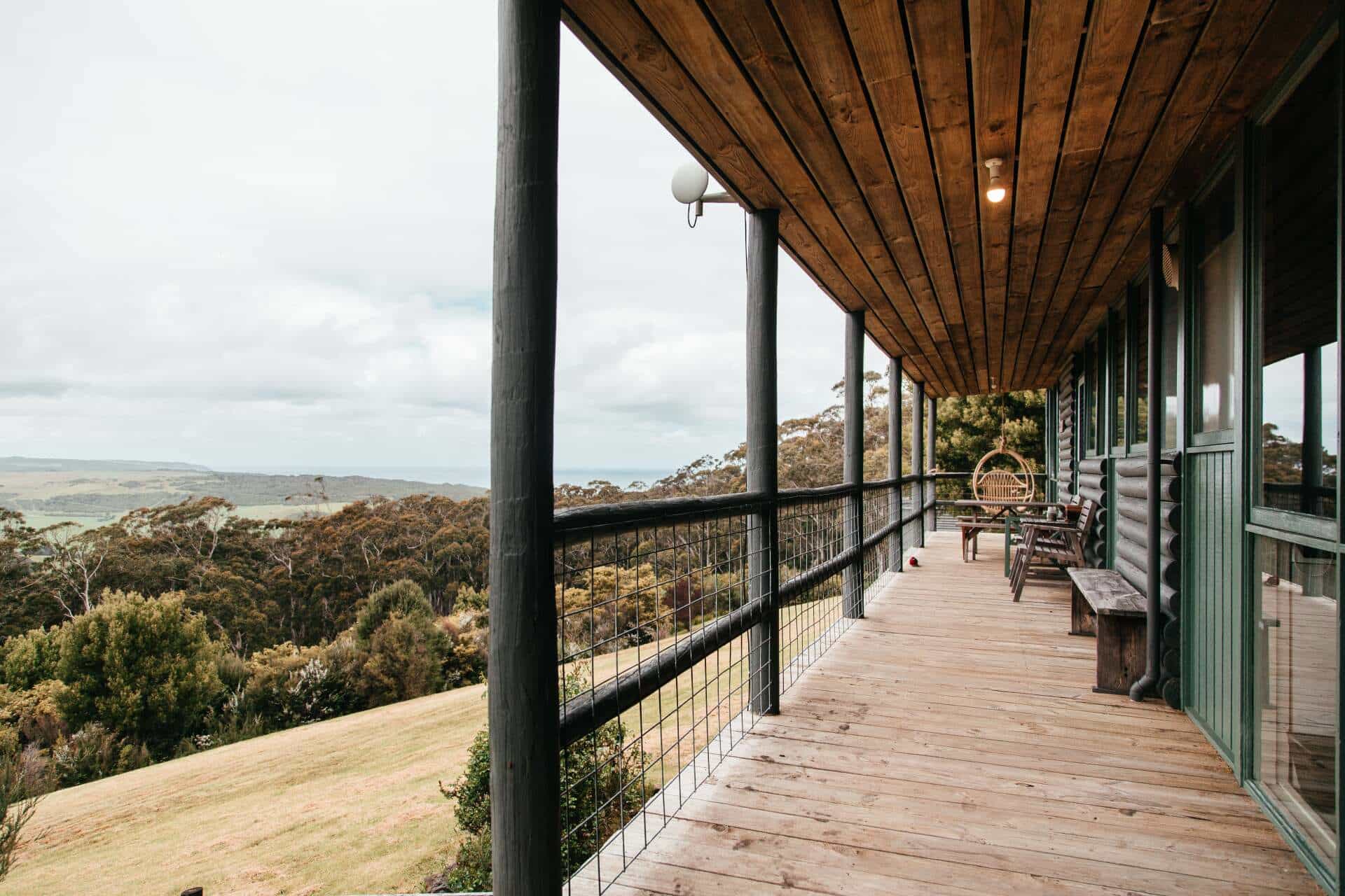 Verandah view at Glenaire Cottages