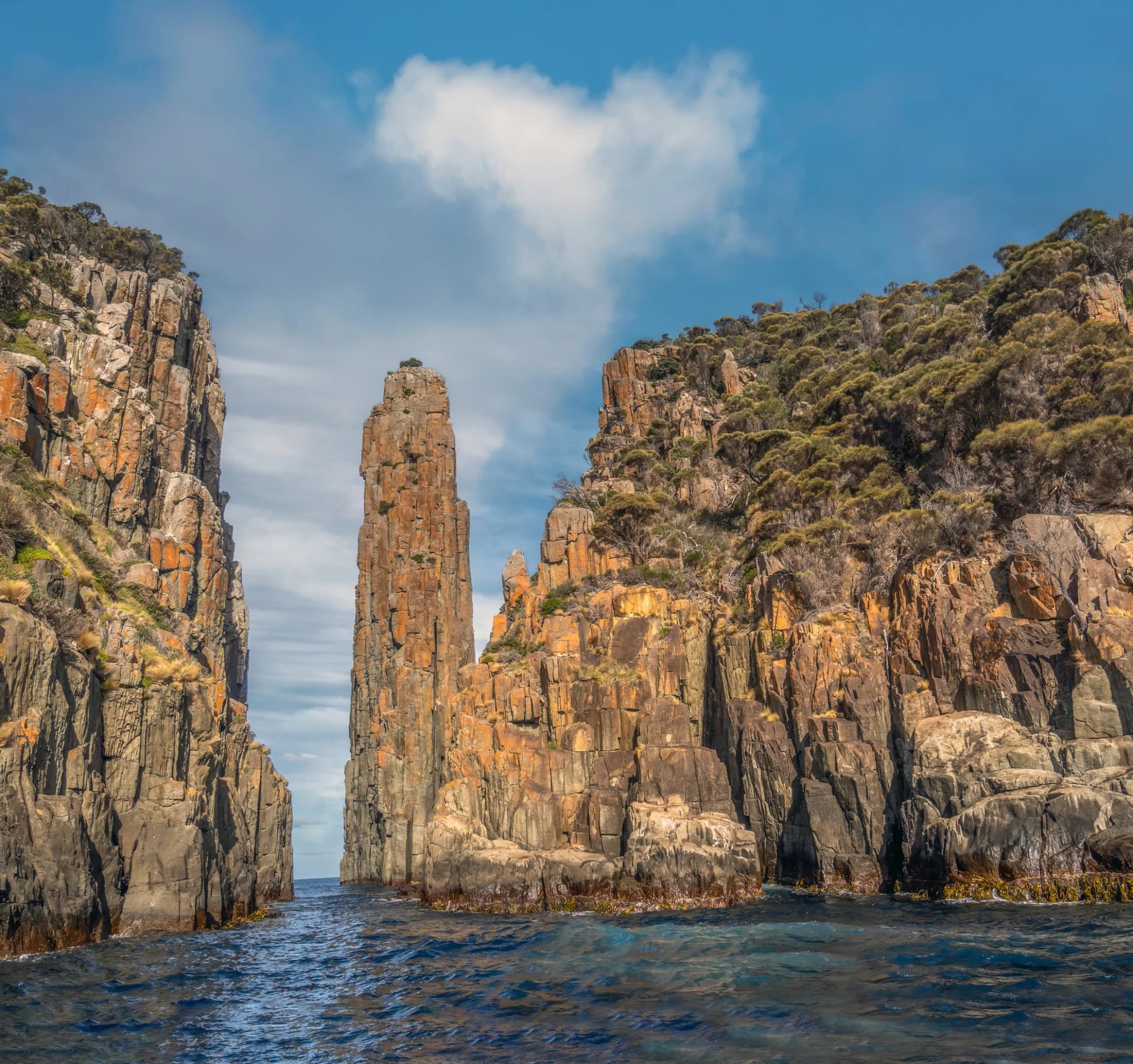 Totem Pole and Candlestick sea stacks at Cape Hauy