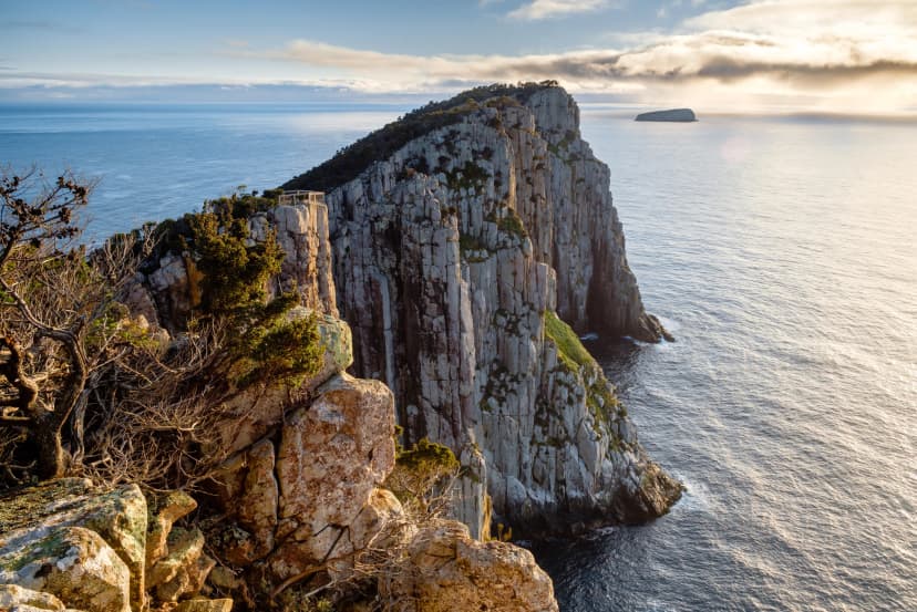 Cape Hauy cliffs in morning sun