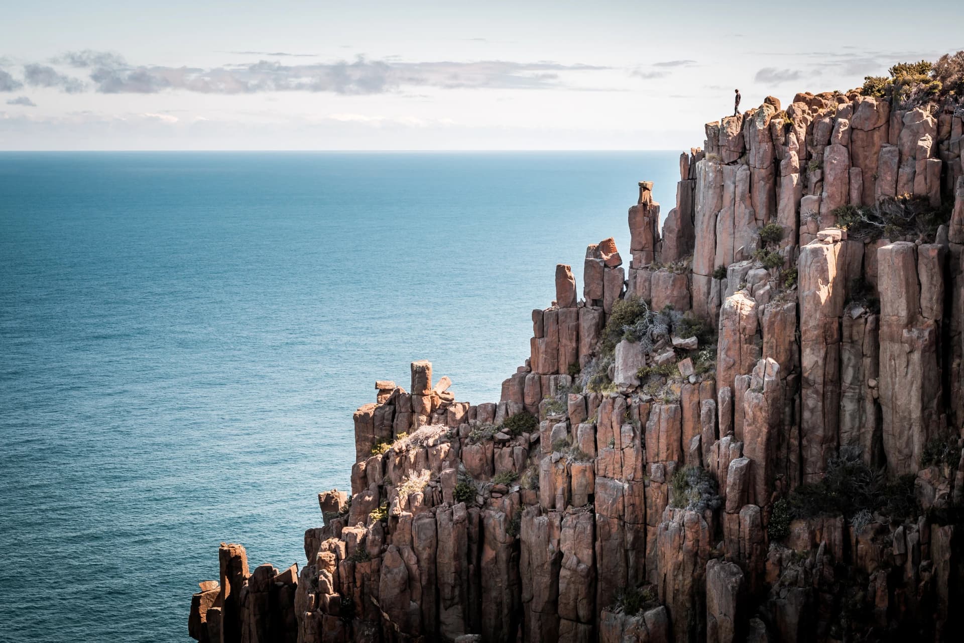 Clifftop walking on the Three Capes Track