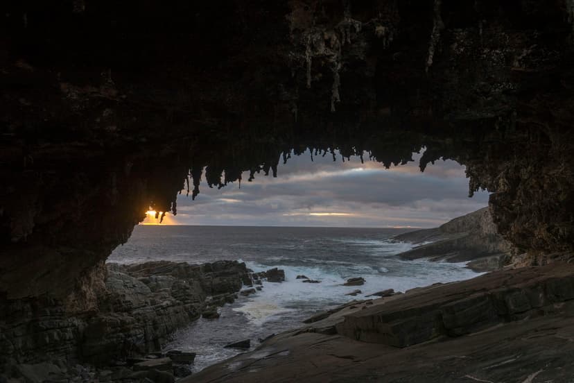 Sunset through Admirals Arch