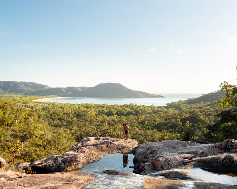 Rock pools at the top of Zoe Falls