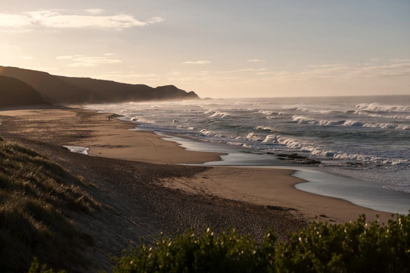 Johanna Beach below the Otway hills