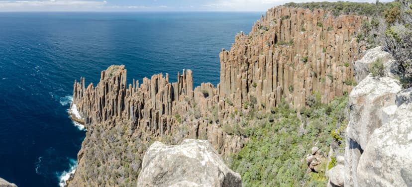 The dolerite columns of Cape Raoul
