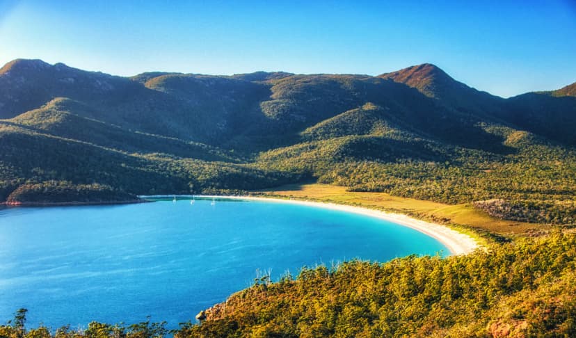 Wineglass Bay from above