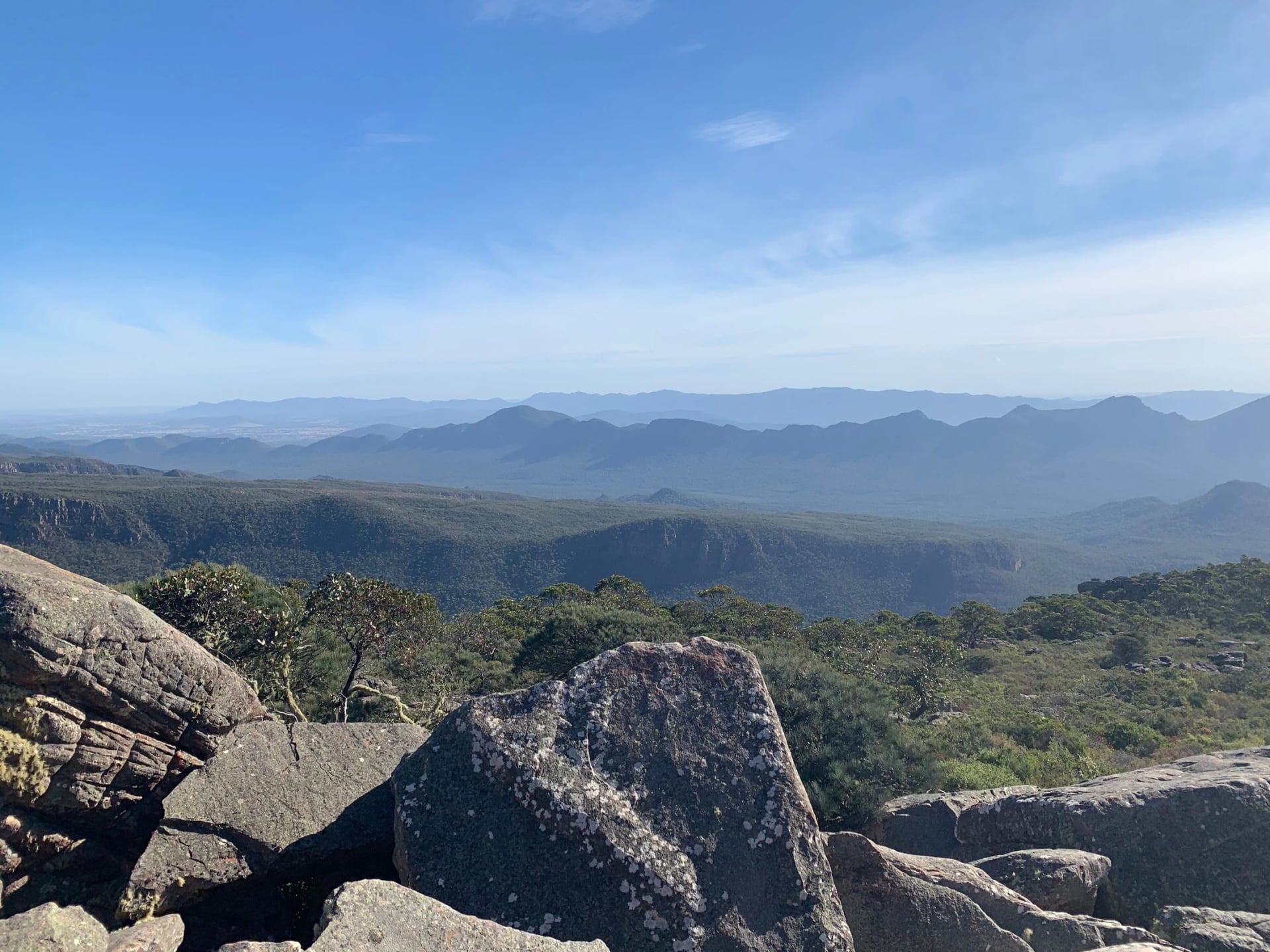 Look across the ridges from the summit of Mount William