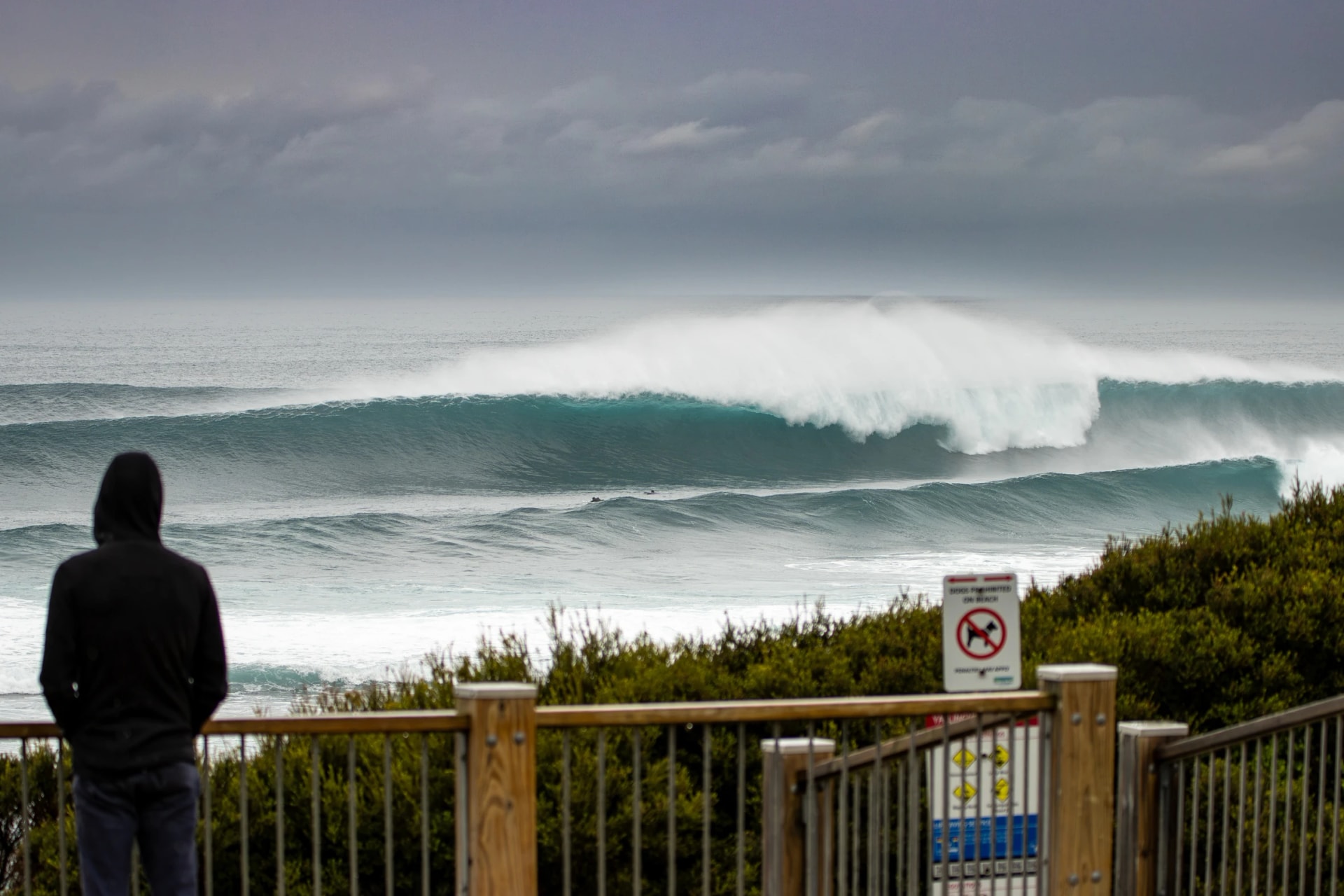 Watching the swell roll in at Yallingup