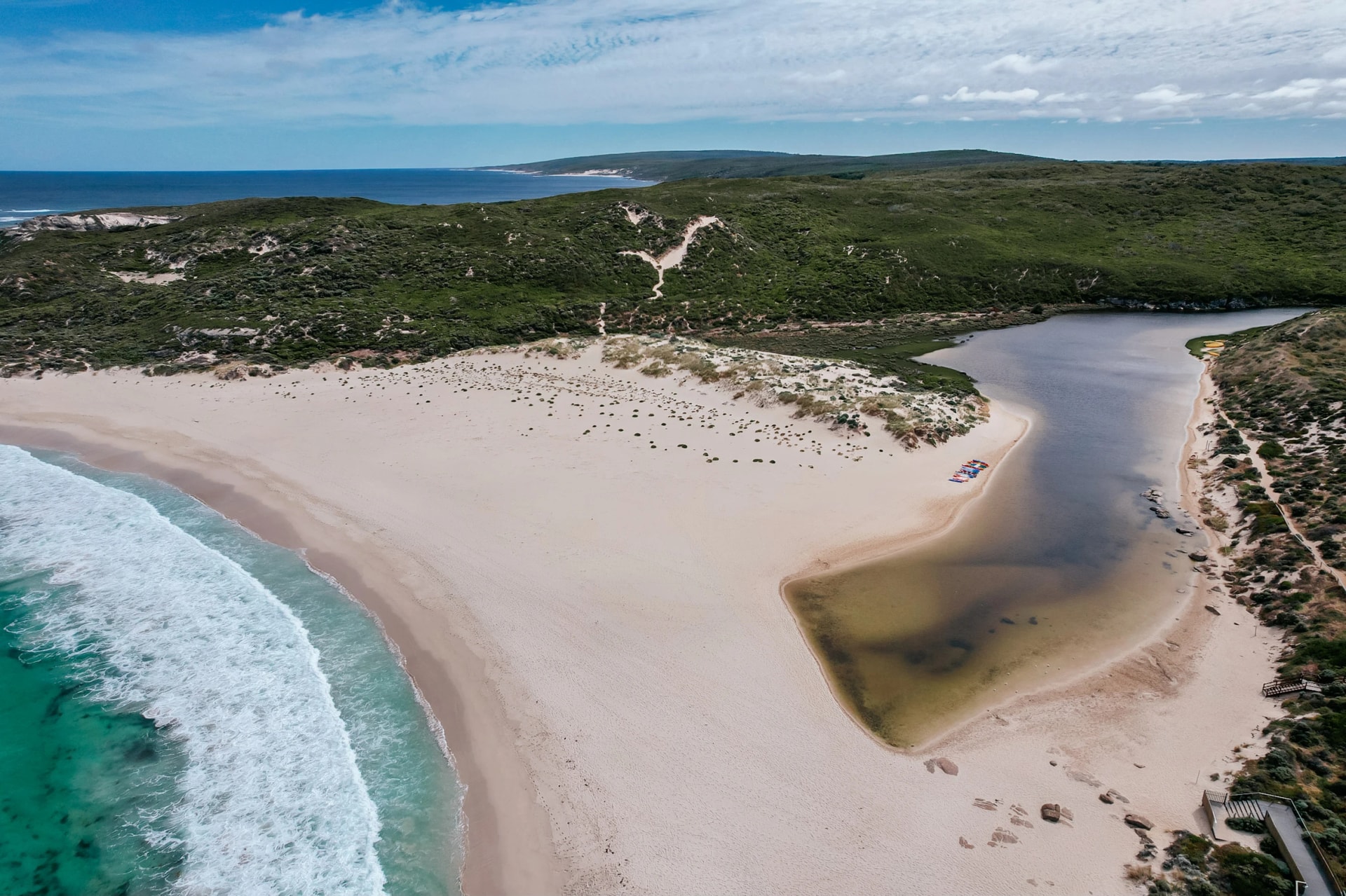 Where the Margaret River meets the Indian Ocean