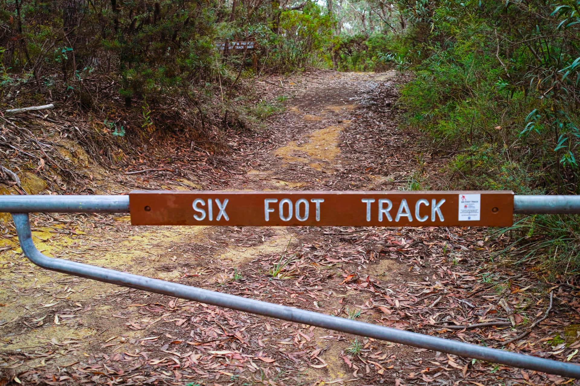 Set off past the Six Foot Track gate at Katoomba