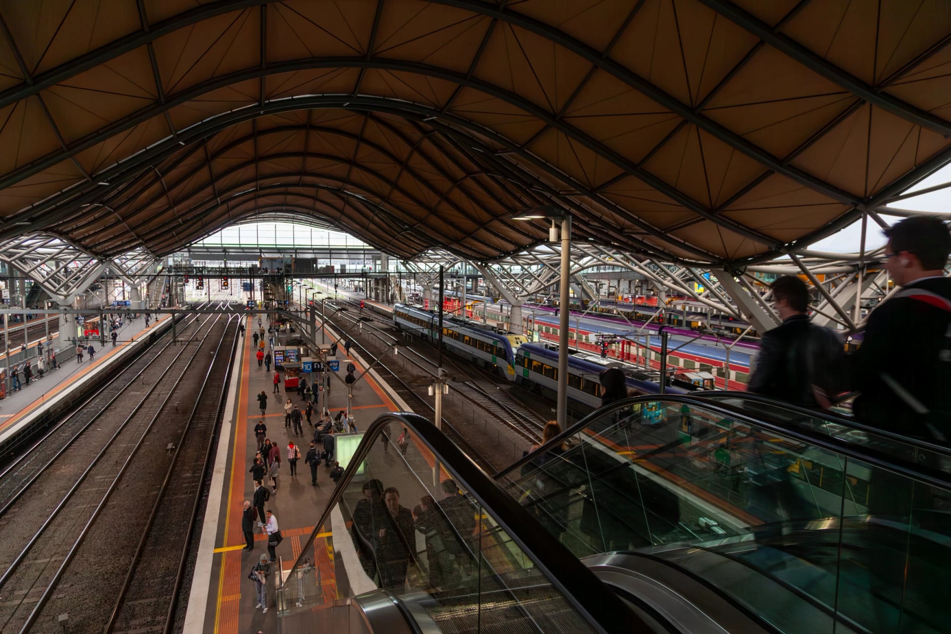 Catch the V/Line train at Southern Cross station