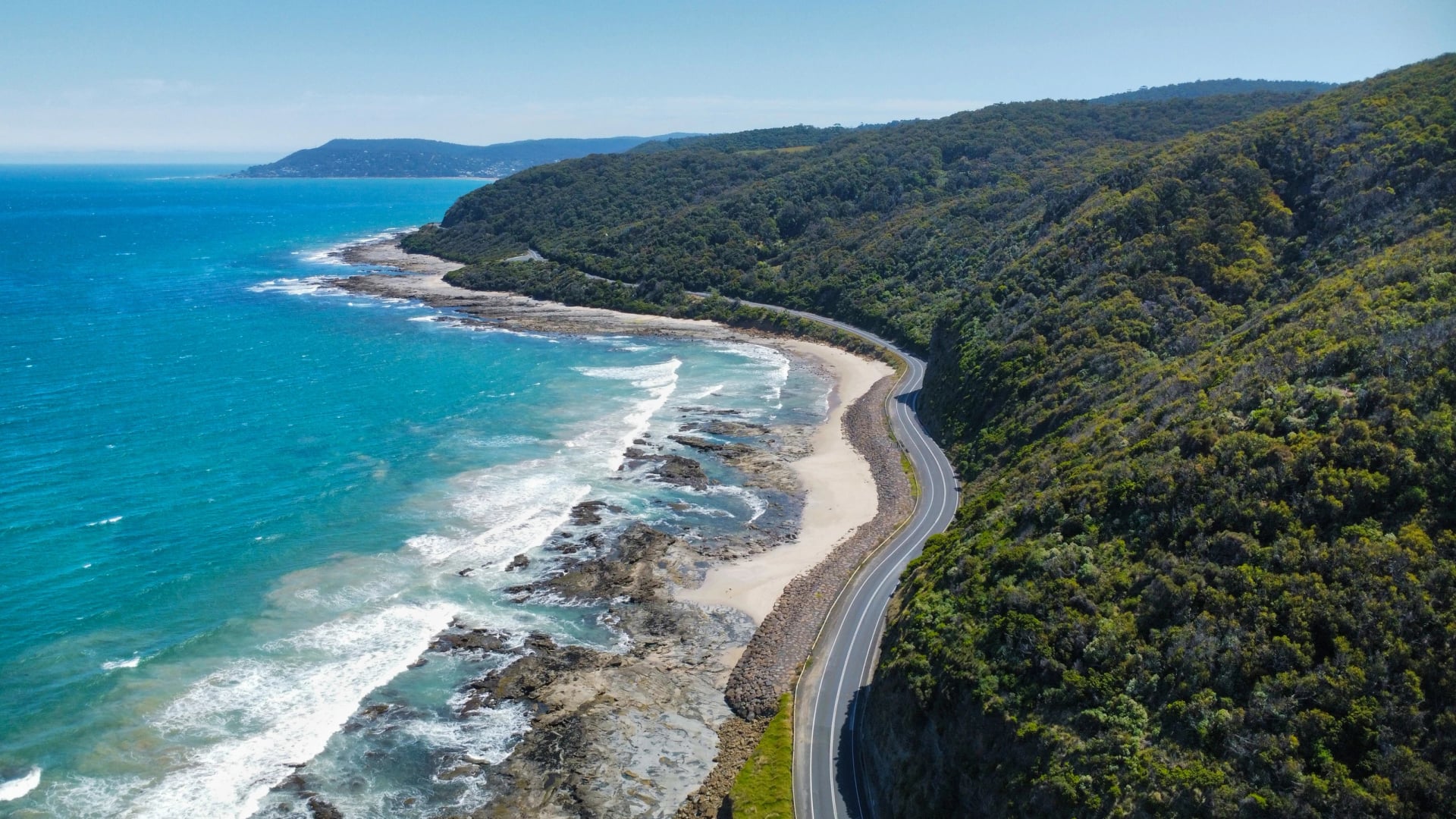 Ride the coach down the Great Ocean Road