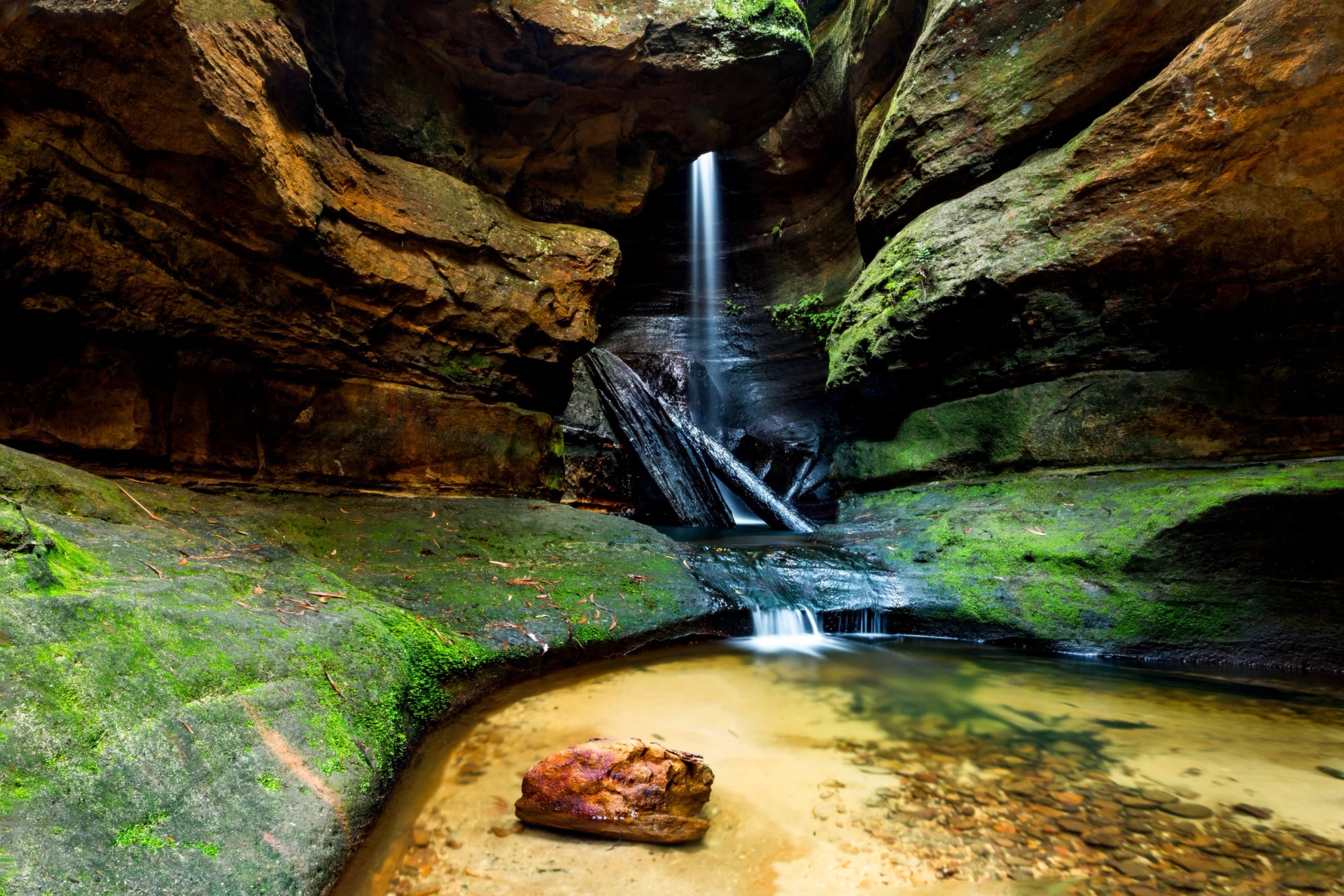 Stop at the waterfall in Centennial Glen